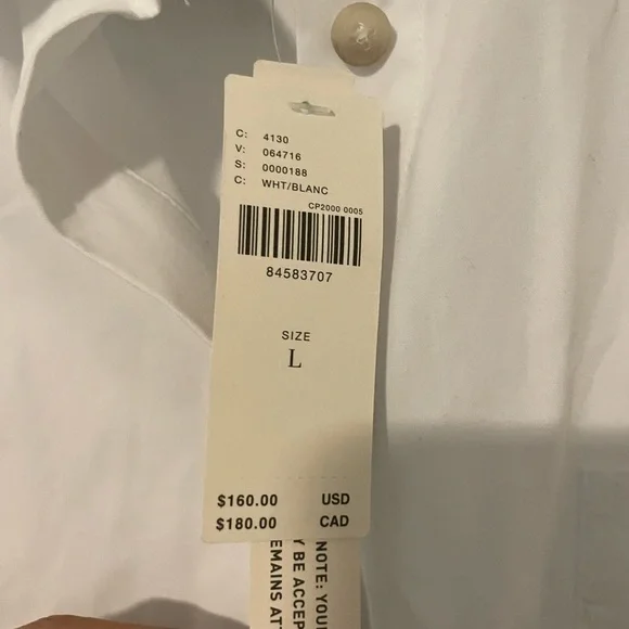 Anthropologie Women's White Maeve Lace-Hem Smock Mini Shirt Dress L Size NWT - Picture 5 of 8